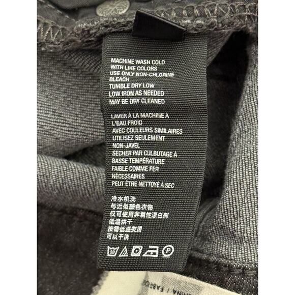 We The Free Free Bell Bottom Button Front Frayed Hem Black Denim Jeans Size 26 - Picture 11 of 16